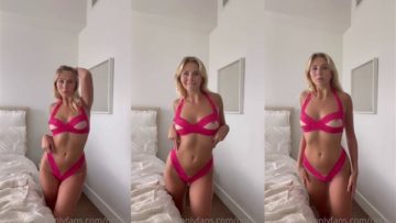 Madison Bass Nude Nip Slip in Pink Lingerie Video Leaked