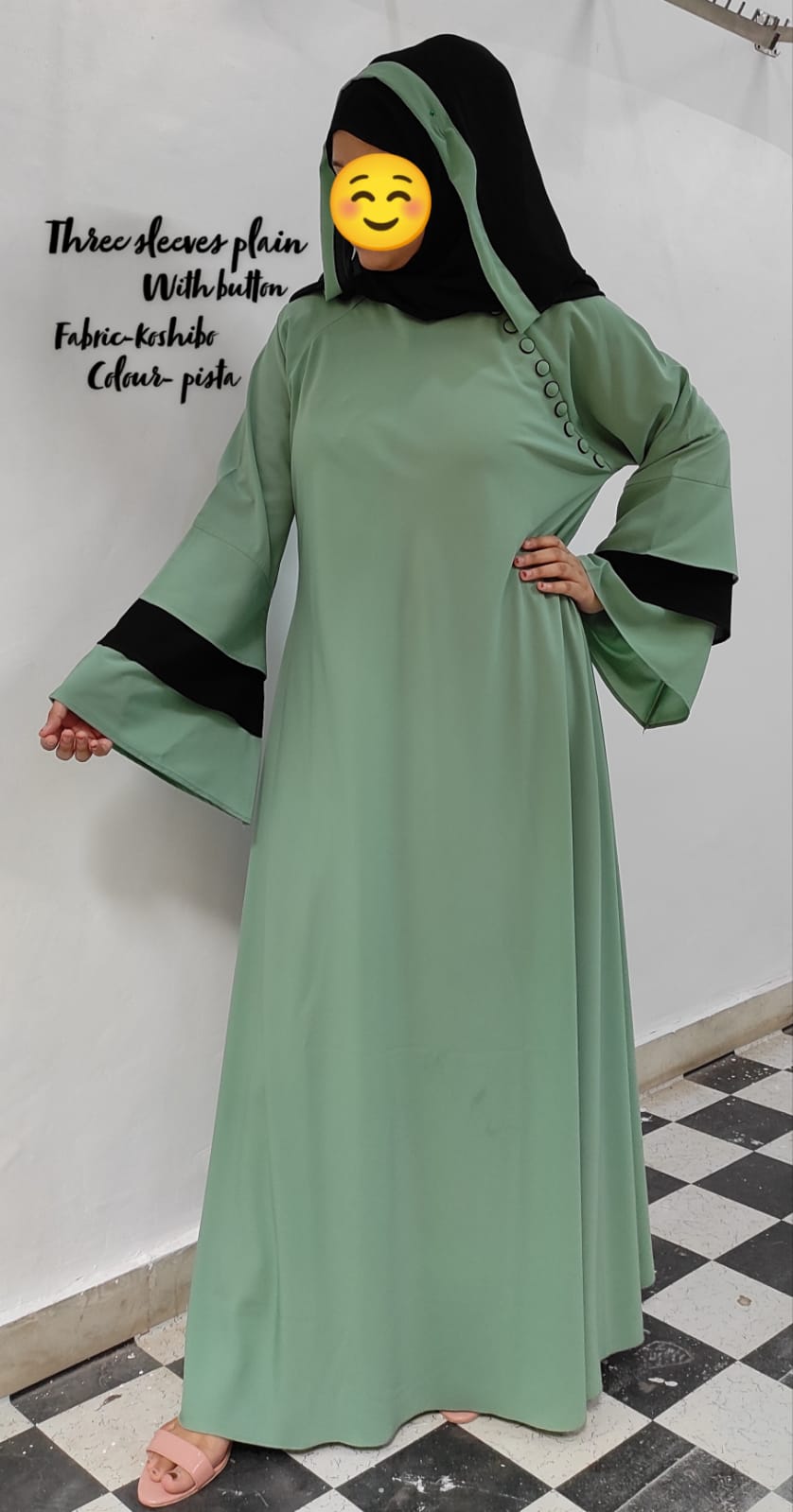 Styles Plain Designer Burqa Three Sleeves with Button » Buy online ...